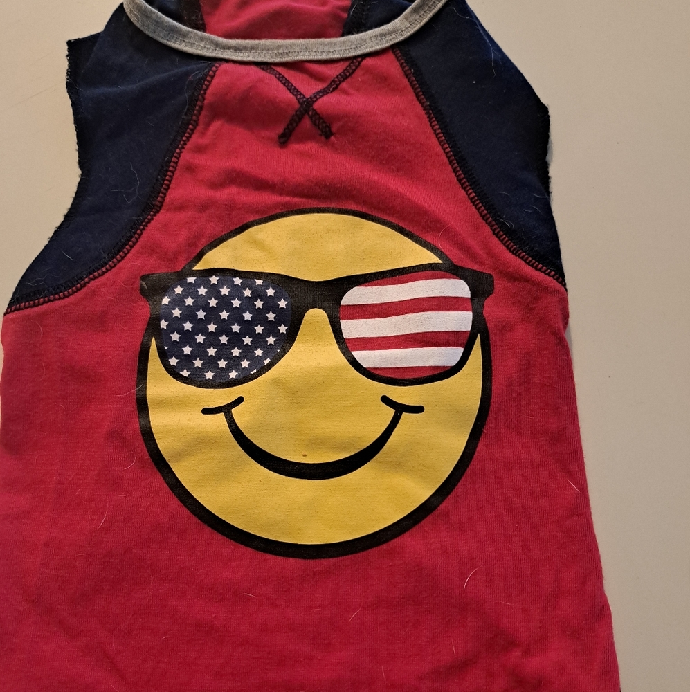 Smiley Americana Muscle Dog Tee